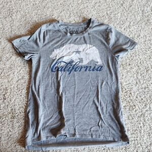 Womens Gray California Graphic T-Shirt, Size XS